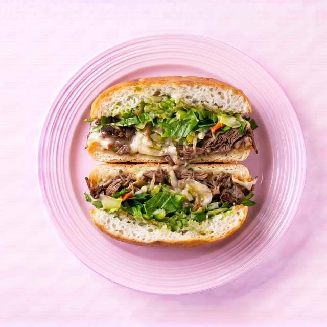 Torta de Asada (Steak Sandwich).